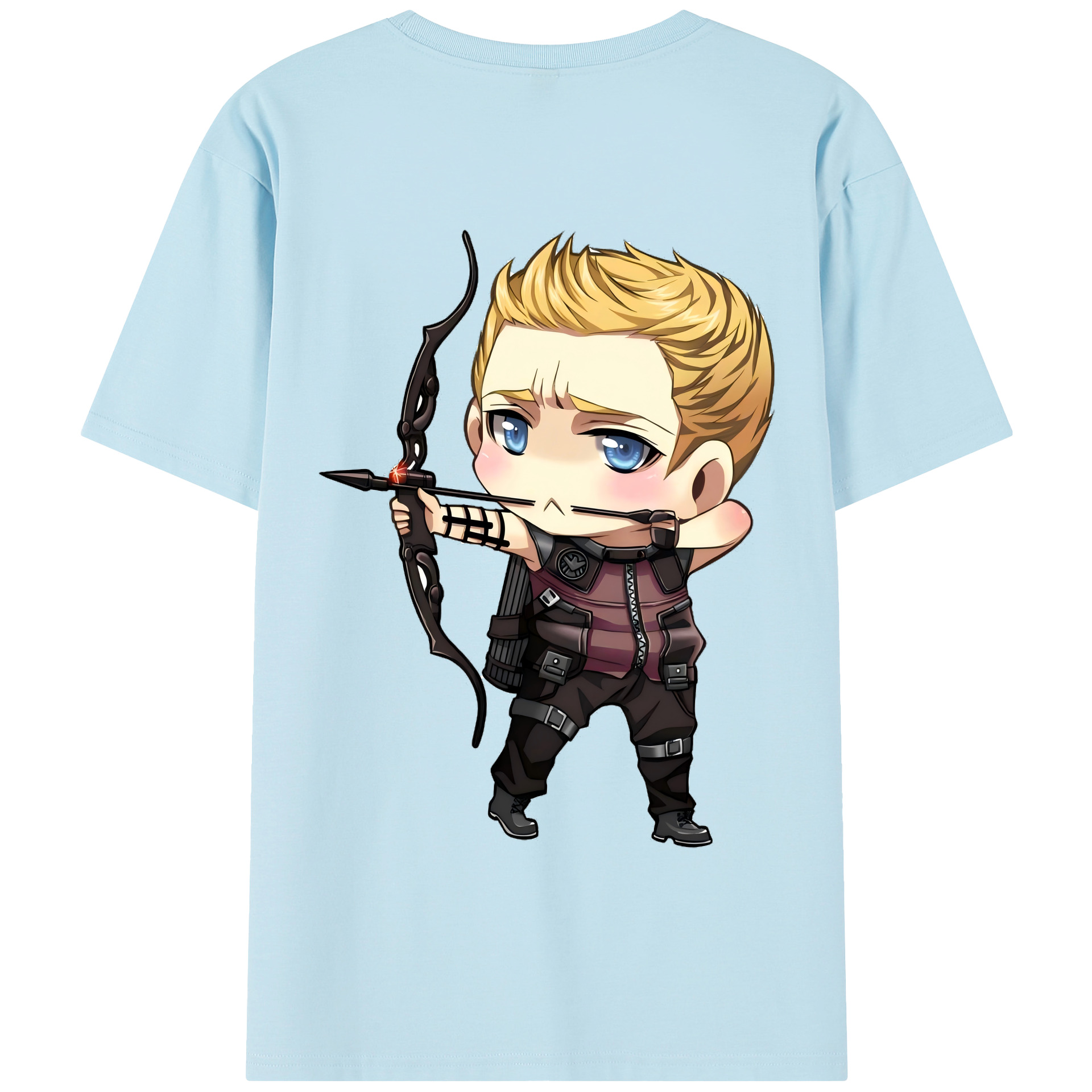 （画像用） アベンジャーズ The Avengers 綿100％半袖Tシャツ（背面プリント）